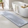 Madison Park Evan 100% Cotton Bathroom Rug Non Slip Backing-Luxrurious Tufted Plush Bath Mat Absorbent, Quick Dry, Spa Design Shower Room Dcor, 24x72, Blue view 3