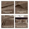 Madison Park Quebec Reversible Damask Design, Double Sided Quilting All Season, Lightweight Coverlet Bedspread Bedding Set, Matching-Shams, King(120"x118"), Mocha view 4