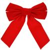 Set of 10 Red Velvet Christmas Wreath Bows, 9"x13" - For Garland, Gifts, Parties - Indoor/Outdoor Holiday Decor view 2