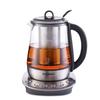 BUYDEEM K2423 Tea Maker, 316 Stainless Steel & Heat Resistant DURAN Glass Electric Kettle, 5 Temperature Settings, Removable Infuser, Auto Keep Warm, 1.2L view 1