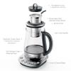 BUYDEEM K2423 Tea Maker, 316 Stainless Steel & Heat Resistant DURAN Glass Electric Kettle, 5 Temperature Settings, Removable Infuser, Auto Keep Warm, 1.2L view 3
