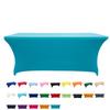 Spandex Fitted Stretch Tablecloth Rectangular Polyester Table Cover for Wedding Banquet Party (4 ft. Lake Blue) view 1