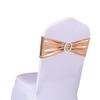 SINSSOWL Pack of 50 Spandex Rose Gold Chair Sashes for Wedding Pink Gold Chair Bows Sashes Chair Bands Buckles Fitting Birthday Party Events Bridal Baby Shower Chair Decorations view 1