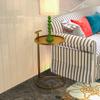 Sofa Side Table Iron Structure, Bedside Table with Stable Base, End Table Height 70cm, Easy to Move, Rounded Corner Design, for Living Room,B view 2