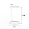 Sofa Side Table Iron Structure, Bedside Table with Stable Base, End Table Height 70cm, Easy to Move, Rounded Corner Design, for Living Room,B view 3