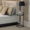Sofa Side Table Iron Structure, Bedside Table with Stable Base, End Table Height 70cm, Easy to Move, Rounded Corner Design, for Living Room,B view 4