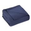BLUENILEMILLS BNM Waffle Weave Cotton Blanket, for Picnic, Beach, Traveling, or Camping, Comfy Blanket, Bedroom Decor, Essentials, Cover for Bed, Couch, Lounging, Honeycomb Knit, Twin, Navy Blue view 1