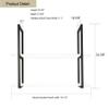 DIYHD 2 Tier Ceiling Mount Pipe Shelf Brackets, Industrial Rustic Black Storage Hanging Pipe Shelf,Max Load 100lbs,No Wooden Plank view 2