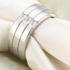 Bansriracha Men Wedding Band Solid Sterling 925 Silver Ring Jewelry CFR8049 (9) view 4