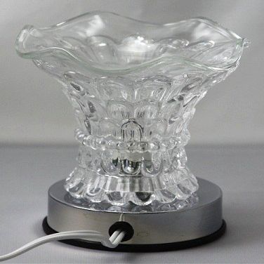 Clear Flared Glass Lite-Touch Electric Aroma Lamp Oil and Wax Tart Warmer