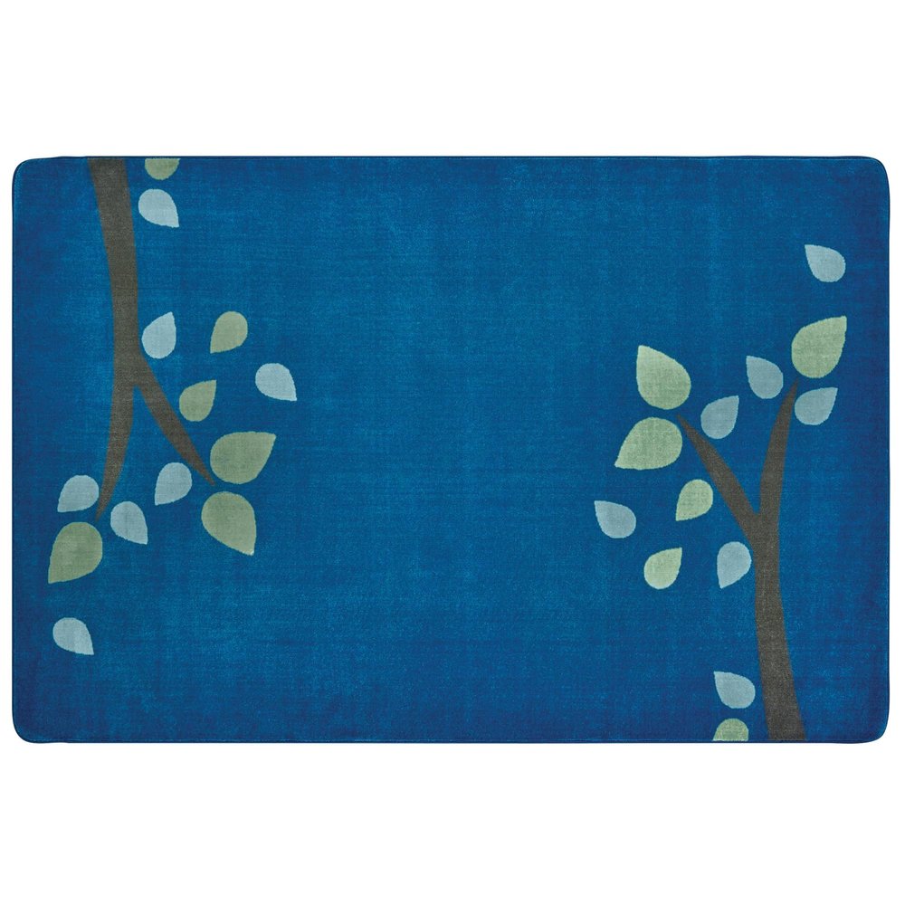 Carpets for Kids 1054 KIDSoft Branching Out Decorative Nursery Room Rug 4ft x 6ft Rectangle Blue