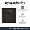 Amazon Basics Collapsible Cube Storage Bins, Space-Saving, Organizing Fabric Bins with Handles, 10.5" x 10.5" x 11", Black, 6-Pack view 2