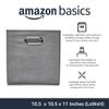Amazon Basics Collapsible Cube Storage Bins, Space-Saving, Organizing Fabric Bins with Handles, 10.5 x 10.5 x 11 inches, Light Grey, 6-Pack view 2