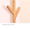 COAT RACK Vertical Bamboo Assembly Tree Hook with Roller Mobile Storage Rack (Size : 6035176cm) view 4