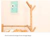 COAT RACK Vertical Bamboo Assembly Tree Hook with Roller Mobile Storage Rack (Size : 9035176cm) view 3