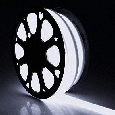 110V Flex LED Neon Rope Light Outdoor Indoor Xmas Home Room Party Bar Store Decor Lighting White (16.4ft(5meters))