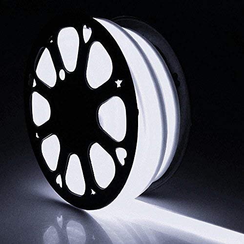 110V Flex LED Neon Rope Light Outdoor Indoor Xmas Home Room Party Bar Store Decor Lighting White (16.4ft(5meters))
