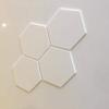 20pcs White Gloss Acrylic Hexagon Sheet, Acrylic Coaster Hexagon Place Card Names Wedding Signs, Crafting Mosaic & Wall Tiles (White, 3") view 3