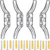 4pcs Clear Cord Cleat for Child Safety and 8pcs Screws for Drapery/Blinds Plastic Safety Rope Cleats Transparent Pull Cord Winders view 1