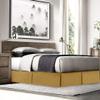 Comfort Bed Store Box Pleated Bed Skirt-1000 Thread Count 100% Egyptian Cotton,Quadruple Pleated, Wrinkle and Fade Resistant, 17 Tailored DropInches(Gold,Twin) view 2