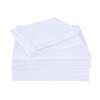 HR Luxury Linen 4 PC Bedding Sheet Set 8" Deep Pocket 400 TC 100% Cotton for RV- Trucks, Campers, Airstream, Bus, Boat and motorhomes Easy to fit in RV-Mattress Solid - Short Queen (60"x75") White view 2