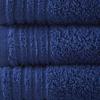 510 DESIGN Big Bundle 100% Cotton Bath Towel Set, Quick Dry Zero Twist Terry Fabric, Soft, and Highly Absorbent for Shower, Multi-Sizes, Indigo 12 Piece view 3