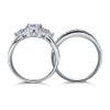 Bansriracha Vintage Style 1 Ct Sterling 925 Silver 2-Pc Wedding Anniversary Engagement Ring Set Jewelry CFR8102 (7) view 3