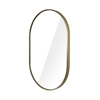 Metal Framed Bevelled Wall Mirror for Shaving/Make Up Travel Vanity Mirror Oversize Decorative Hanging Mirror Simple for Bathroom Bedroom Hallway (52X83cm)