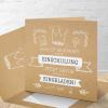 8 invitation cards for the school with matching envelopes, invitation cards for the first time in a set of 8. Crown design view 1