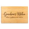 Andaz Press Large Bamboo Wood Cutting Board Gift, 17.75 x 11-inch, Grandma's Kitchen Where Everything is Made With Love, 1-Pack, Engraved Serving Chopping Board Christmas Birthday Chef Kitchen Ideas view 1