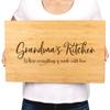 Andaz Press Large Bamboo Wood Cutting Board Gift, 17.75 x 11-inch, Grandma's Kitchen Where Everything is Made With Love, 1-Pack, Engraved Serving Chopping Board Christmas Birthday Chef Kitchen Ideas view 2