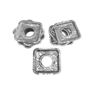 100 Pc Aluminum Foil Square Gas Burner Bib Disposable Liners Cover