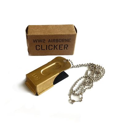 YBRR World War 2 (II) Us Army D-Day Airborne Signaling Cricket Clicker Clacker with Strap Whistle Replica