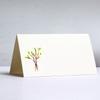 Nancy Nikko Place Cards with Twigs with Green Leaves in Clear Vase for Weddings, Showers, and Dinner Parties. Table Tent Style, Scored for Easy Folding. Available in Pkgs of 50 view 1