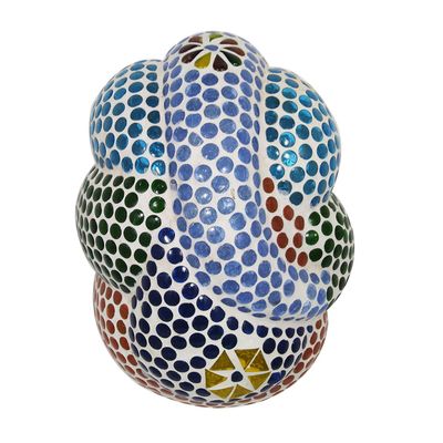 India Meets India Handicraft Ganesha Mosaic Wall Hanging Lamp, Electirc Lamp, Desk Lamp, Best Gifting Made by Awarded Indian Artisan