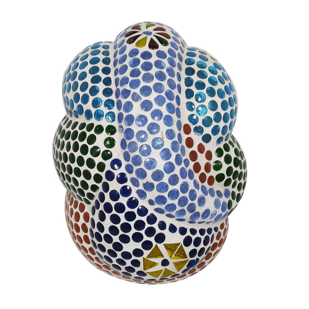 India Meets India Handicraft Ganesha Mosaic Wall Hanging Lamp, Electirc Lamp, Desk Lamp, Best Gifting Made by Awarded Indian Artisan