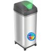iTouchless 13 Gallon Sensor Kitchen Trash Can with 4 Wheels and Odor Filter view 1