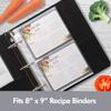 Samsill 4x6 Recipe Card Protectors, Splatter Proof, 2-4 Recipe Cards Per Sheet, Fits 8" x 9" - 3 Ring Binders, 25 Pack view 2
