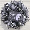 Halloween Ghost Wreath Boo Y'all Halloween Decor | Halloween Door Hanger Farmhouse Decor Burlap Bowtique view 1