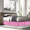 Comfort Bed Store Box Pleated Bed Skirt-1000 Thread Count 100% Egyptian Cotton,Quadruple Pleated, Wrinkle and Fade Resistant, 16 Tailored DropInches(Pink,Full) view 2