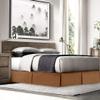 Comfort Bed Store Box Pleated Bed Skirt-1000 Thread Count 100% Egyptian Cotton,Quadruple Pleated, Wrinkle and Fade Resistant, 16 Tailored DropInches(Brown,Twin) view 2