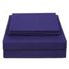 4 PC Bedding sheet set 8" Deep pocket 400 TC 100% Cotton for RV- Trucks, campers, Airstream, Bus, Boat and motorhomes easy to fit in RV-mattress Solid - Short Queen (60"x75") Royal Blue view 2