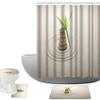 Amagical Zen Garden Spa Stones and Bamboo on The Sand 16 Piece Bathroom Mat Set Shower Curtain Set Bath Mat Contour Mat Toilet Cover Shower Curtain and 12 Hooks view 1