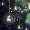 3" Hanging Glass Planter Tea Light Candle Holders Succulents Moss Miniature Garden Planters Home Decor Indoor Garden DIY 100 Pack Gifts Without Side Holes view 1