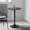 Armen Living Bentley Height Adjustable Swivel Pub Table with Black Wood Finish and Black Base view 2