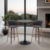 Armen Living Bentley Height Adjustable Swivel Pub Table with Black Wood Finish and Black Base view 4