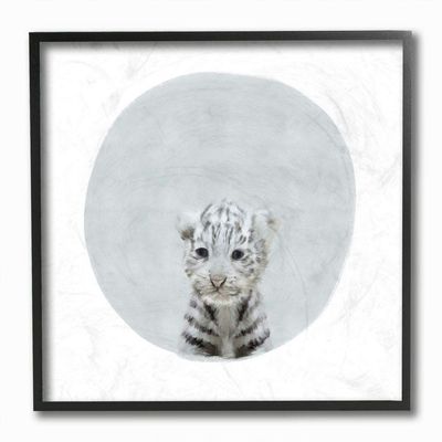 Baby White Tiger Animal Kids Painting