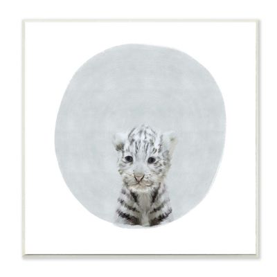 Baby White Tiger Animal Kids Painting