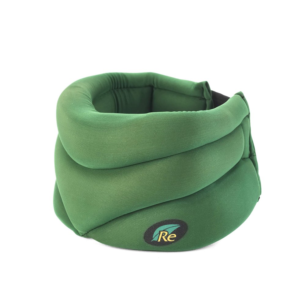 Caldera International - Releaf Neck Rest Soft Neck Brace for Neck Pain and Support, Comfortable Neck Brace for Sleeping, Cervical Collar Neck Support Brace for Travel, Reading - Large, Green