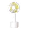 Cotini Personal Handheld Small Portable 2000mah Power Supply Fan 2-in-1, Air Circulator, USB Desktop 3-Speed Electric Fan (White/Powder) view 1